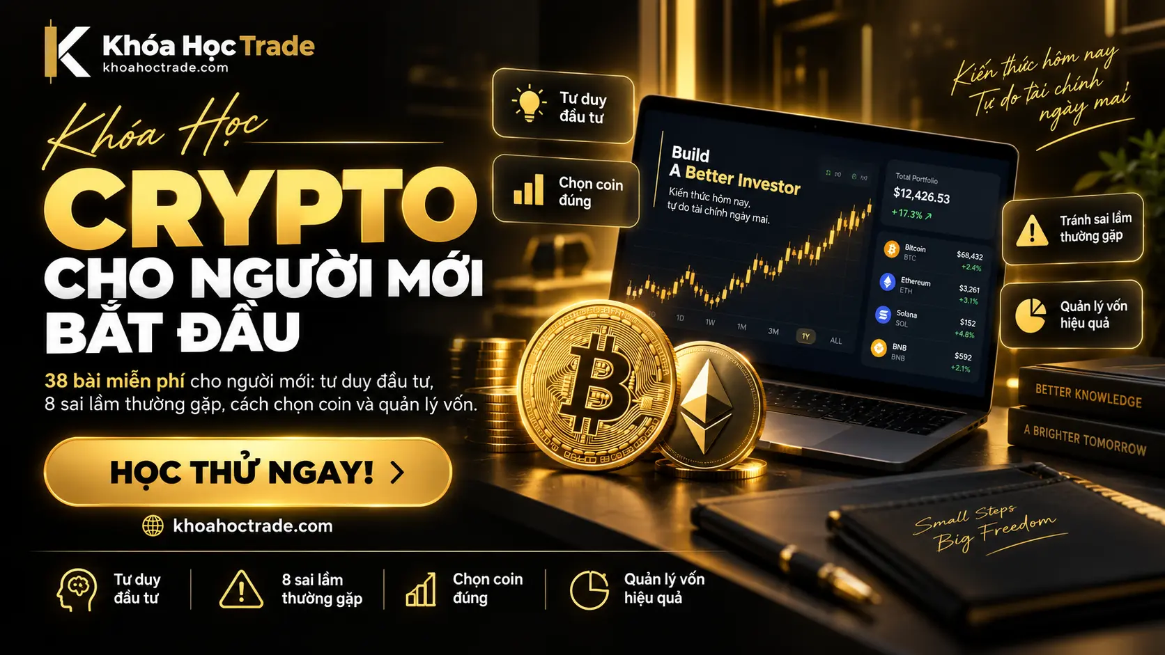 Ảnh khóa học Khóa Học Crypto Cho Người Mới Bắt Đầu