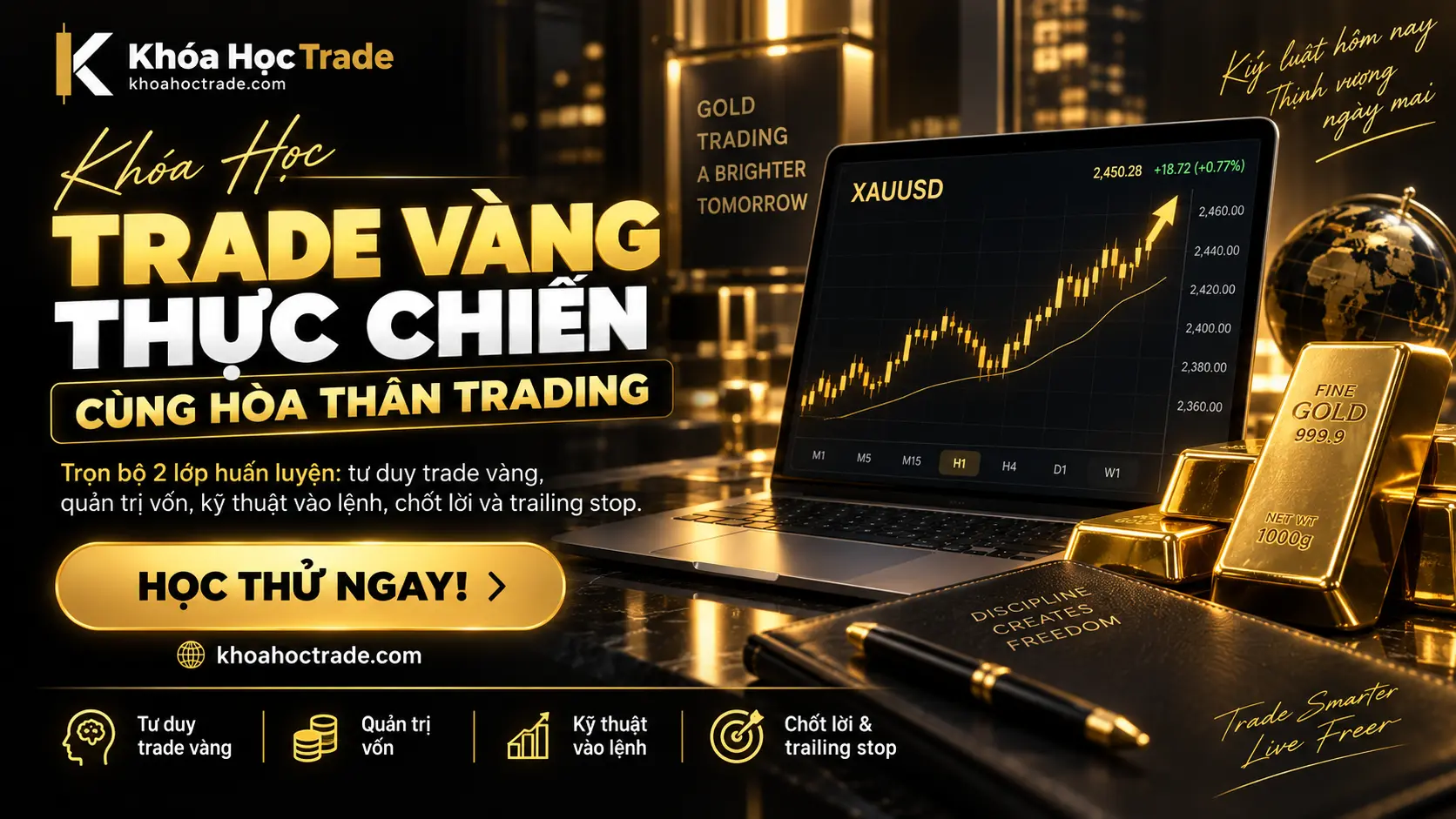 Ảnh khóa học Khóa Học Trade Vàng Thực Chiến Cùng Hòa Thân Trading